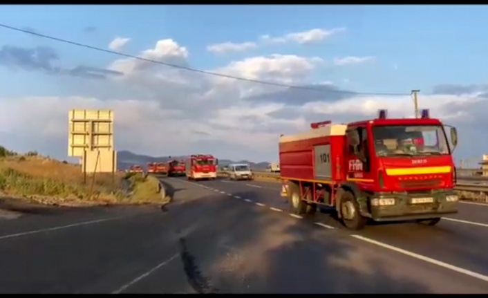 Azerbaycan itfaiye konvoyu Eskişehir'den geçti